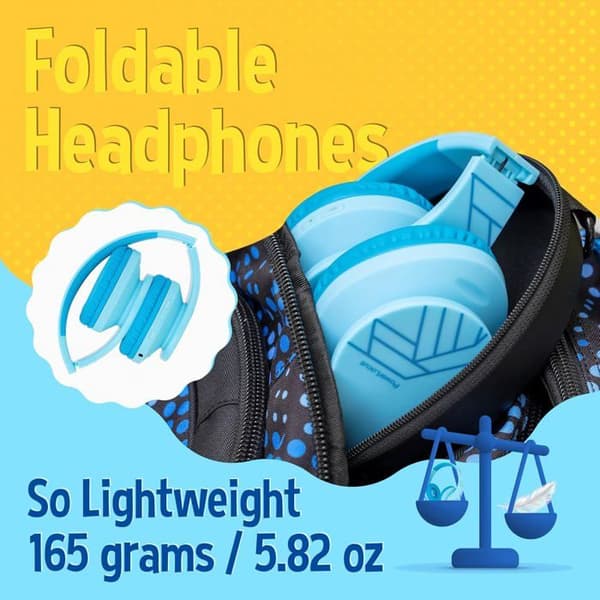 Hörlurar för barn - PowerLocus - P2 - Fällbara - Bluetooth - On-ear