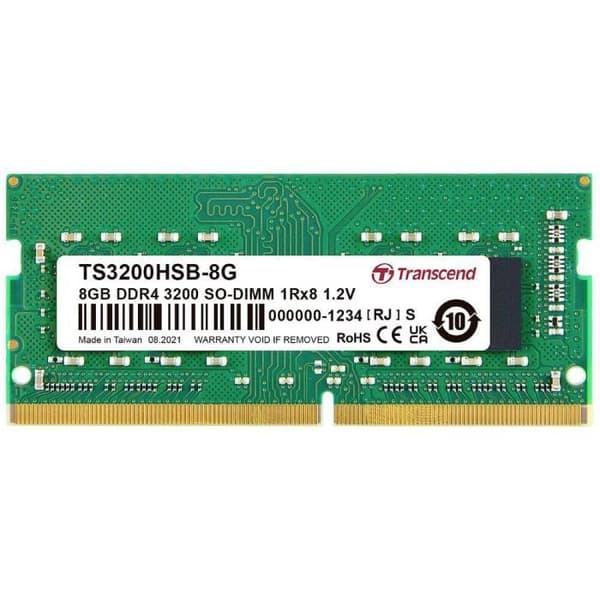Modul minne - TRANSCEND - TS3200HSB - DDR4 8 GB - 3200 MHz - SO-DIMM CL22