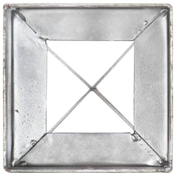 vidaXL Ground Stakes 6 st Silver 10x10x76 cm Galvaniserat stål