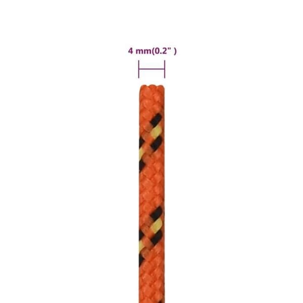 152646 vidaXL Båtrep Orange 4 mm 50 m Polypropen