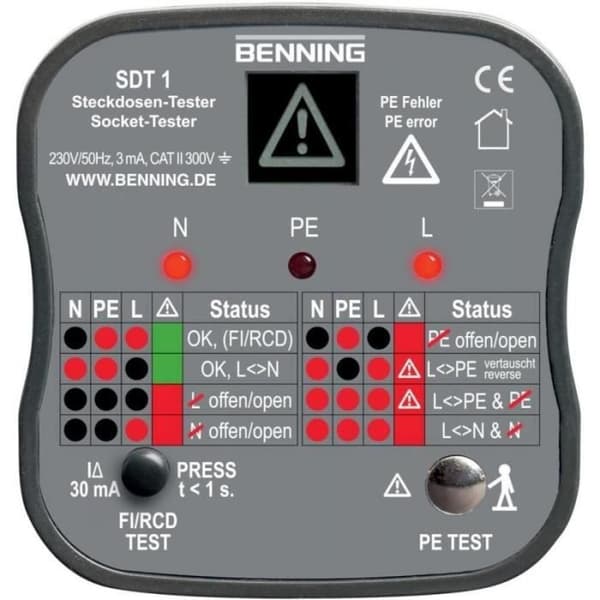 SDT socket tester 1 BENNING - 4014651200531