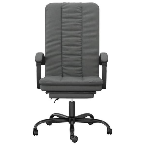349716 vidaXL Office Recliner mörkgrå tyg