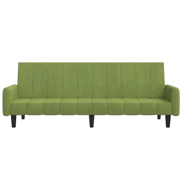 vidaXL 2-sits bäddsoffa ljusgrön sammet 375777