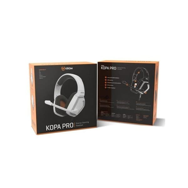AURICULARES GAMING KROM KOPA PRO STEREO VIT WHITE