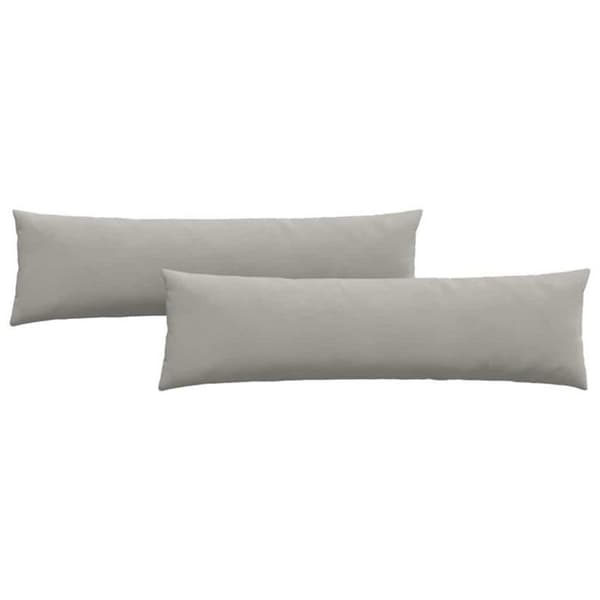 Coussin Vidaxl Soffkuddar 2 st Ljusgrå 145 x 40 cm tyg