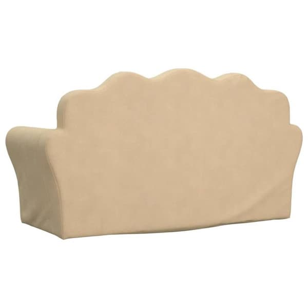 Barnsängsoffa 2 platser kräm mjuk plysch