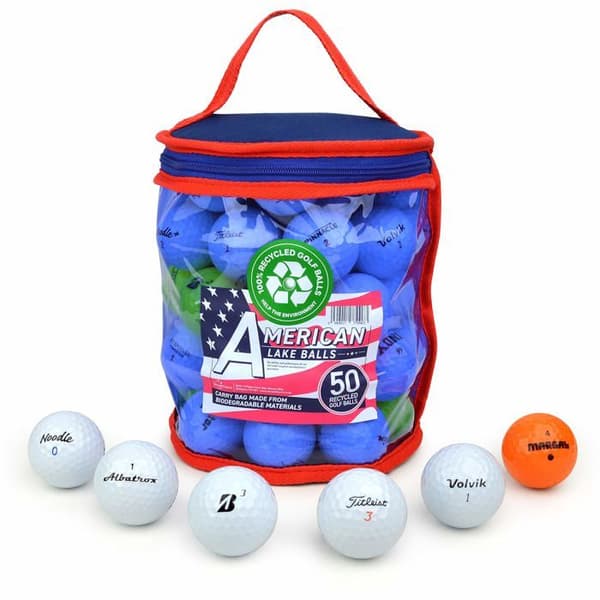 Golfbollar Second chance Lake 50-pack golfbollar med förvaringsväska