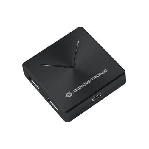 USB-hubb - CONCEPTRONIC - HUBBIES02B - 4 portar - USB 3.2 Gen 1 - Svart