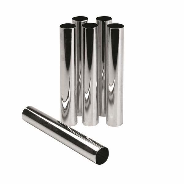 CIGARETTESFORMAR - IBILI - SET MED 6 - TINNAT STÅL - LÄNGD 14 CM - DIAMETER 2 CM