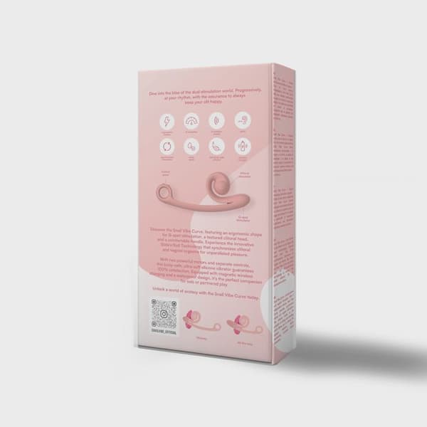 Snail Vibe Curve Double Vibrator - Peach Pink