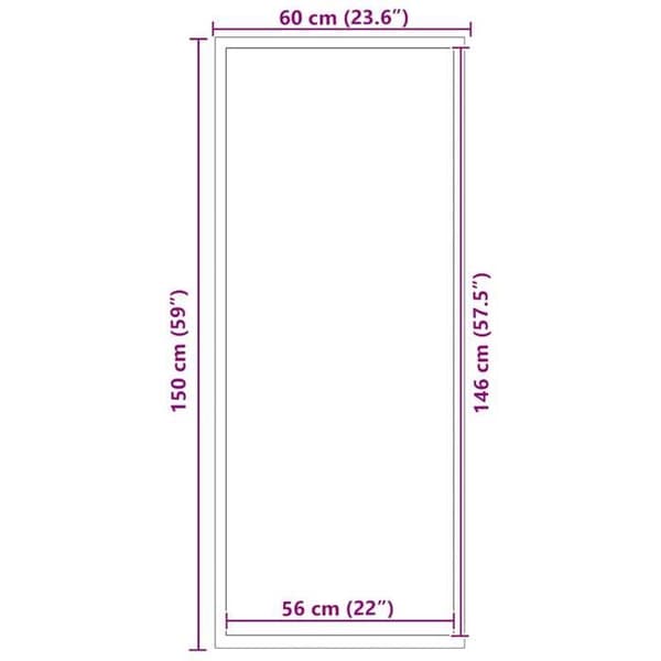 vidaXL Dørmatte antrasitt 60x150 cm 4105548