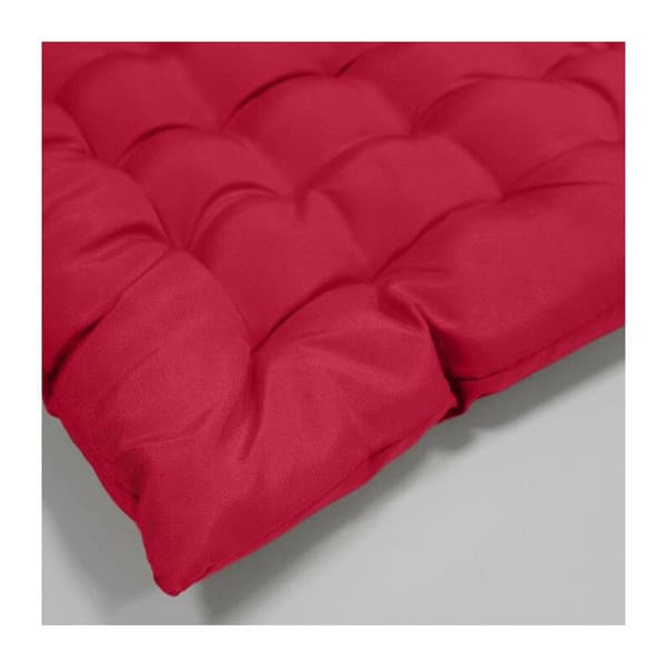 Set med 4 vadderade sittdynor 40 x 40 cm Essentiell Röd - Enfärgad Polyester