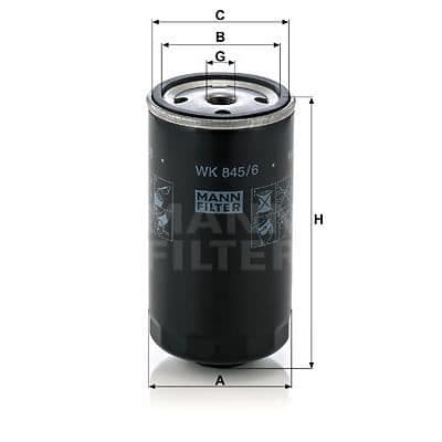 MANN FILTER Bränslefilter WK845/6