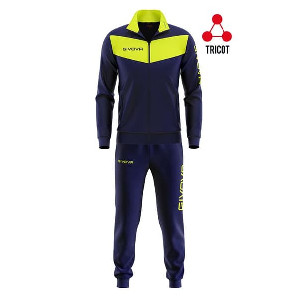 Fluorescerande träningsdress - Givova - Visa - 100% polyester - Sidofickor - Elastisk passform