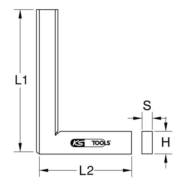 Fästevinkel - KS Tools - 300.0254 - Stål - 75 mm - Verktyg och tillbehör