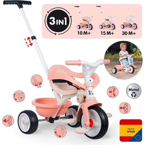 SMOBY - Be move confort - Trike Be Move Confort Rosa