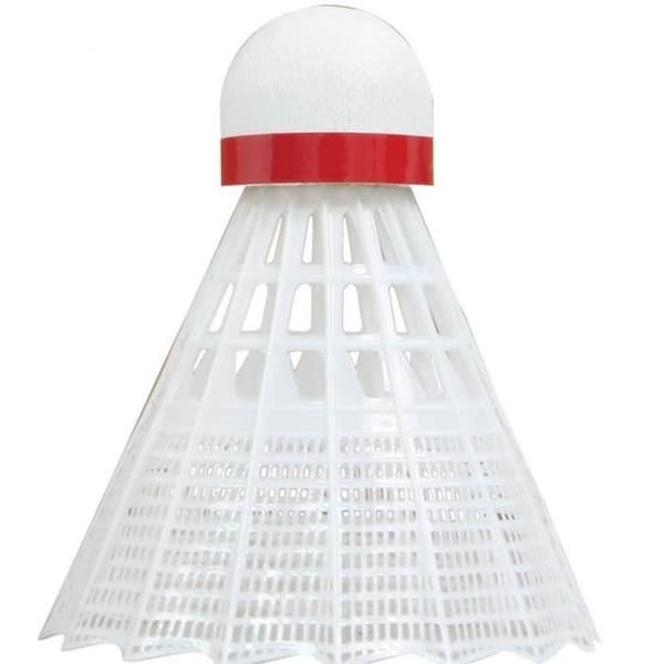 Fjäderbollar - Teknik - 450 - Vit/Röd - 6 stycken - Nylon