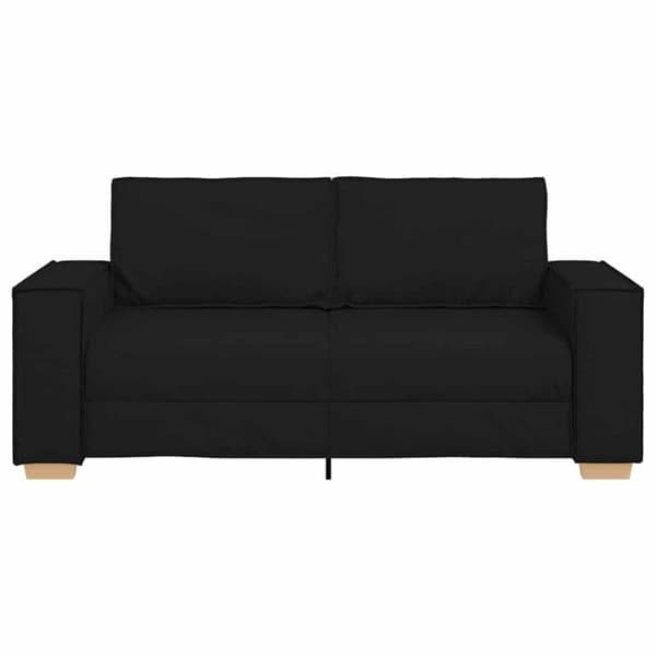 Soffa 2 platser Svart 140 cm Tyg