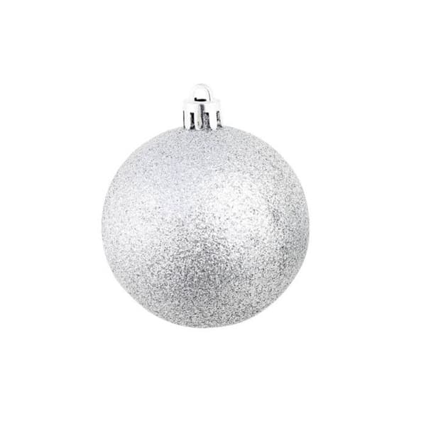 vidaXL Julgranskulor Set 100 st 6 cm Silver