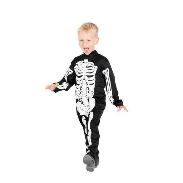 Pojkskelettdräkt (storlek 5-7 år)