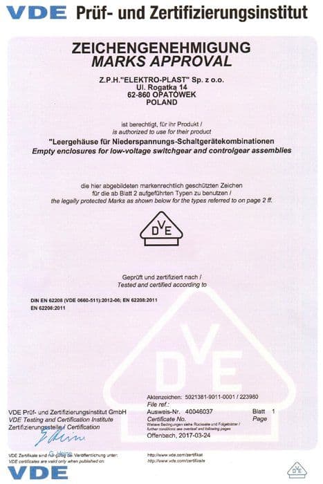 Fördelningslåda - Elektro-Plast - RH-72/4 - 72 moduler - IP65 - Plast ABS