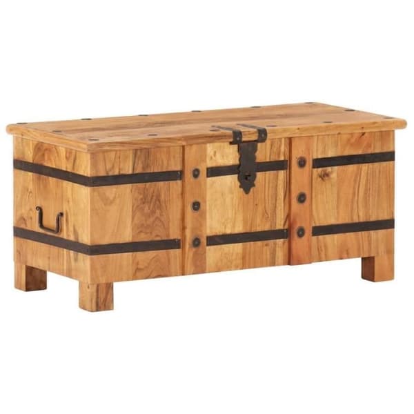 vidaXL Förvaringslåda 90x40x40 cm Solid akaciaträ