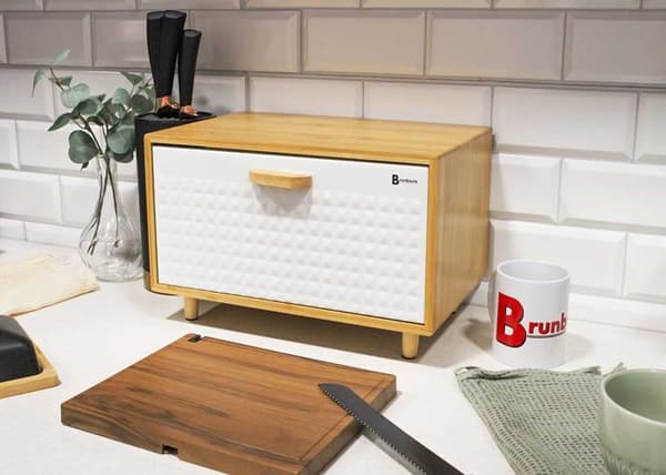 Brödbehållare - CHLEBAK - 4251 - Bambuträ - Stål - Modern design