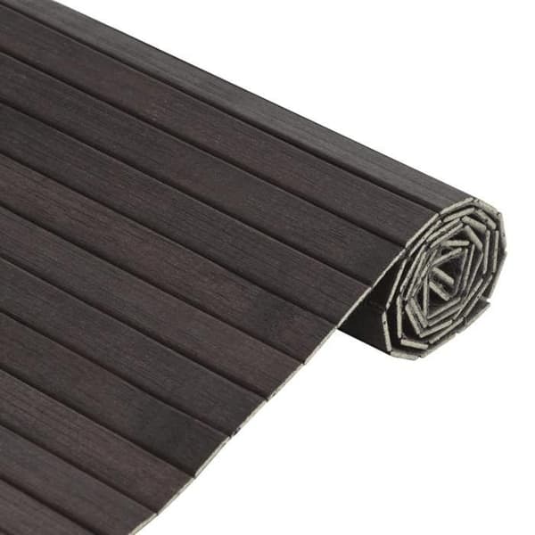vidaXL Mörkbrun rektangulär matta 100x100 cm bambu, vardagsrumsmatta, rektangulär matta, modern matta, matta av 376803