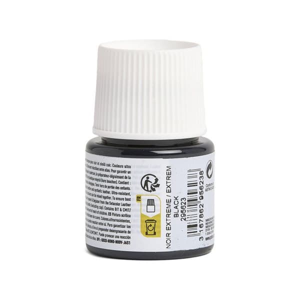 Läderfärg - PEBEO - Setacolor - 45 ml - Extrem svart - Akryl