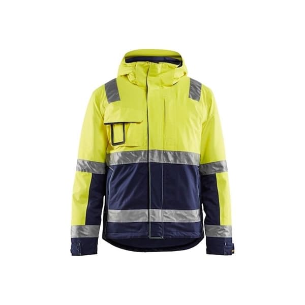 Högsynlig stretch vinterjacka Orange fluo/Grå antracit XXL 487019875396 Blaklader