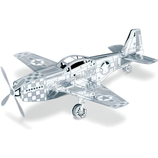 Mustang P-51 flygplan 3D metallmodell