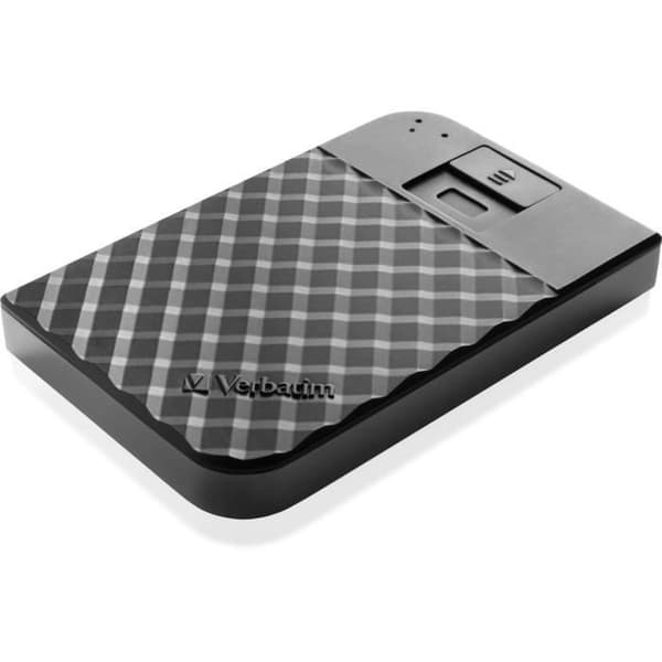 Verbatim 53650 Fingerprint Secure extern hårddisk - 1 TB - USB-C / micro USB - 256-bitars AES