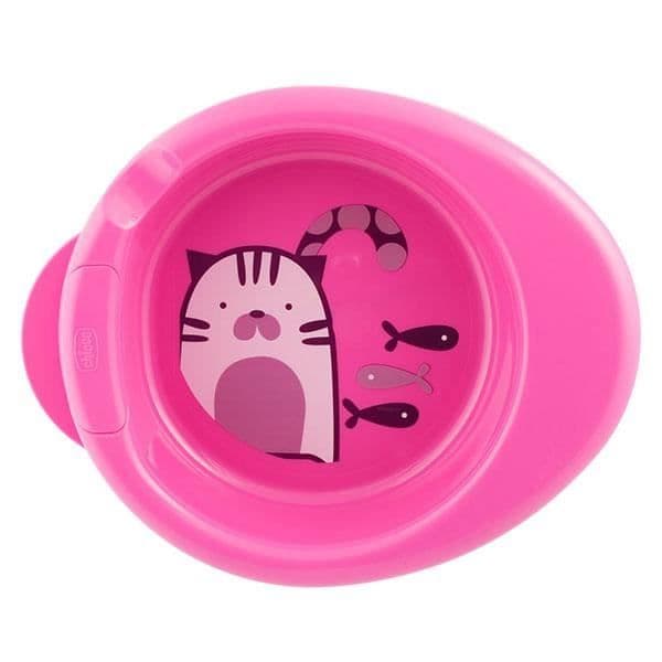 Chicco Måltidstallrik Keep Warm 2 i 1 +6m Rosa