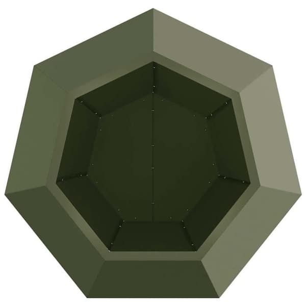 Jardinière - VIDAXL - 75 x 75 x 60 cm - Rostfritt stål - Olivgrön - Rektangulär
