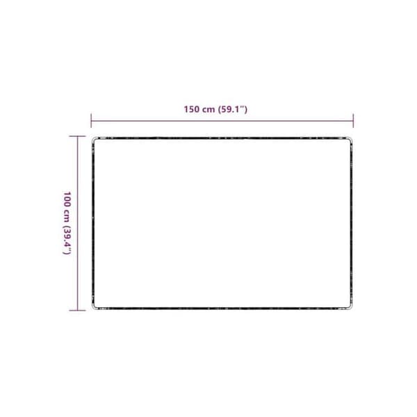 Korridormatta i polypropen - vidaXL - 100 x 150 cm - Antracit - Halkskydd - Rektangulär