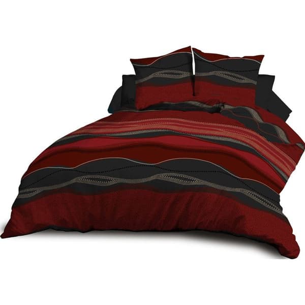 Påslakan 240x260 + 2 örngott - Microfiber - Baltic red