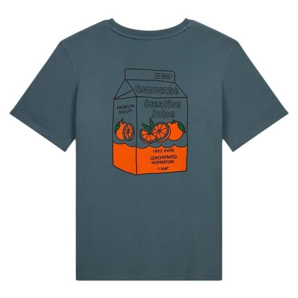 Blå T-shirt Herr Converse Sommar