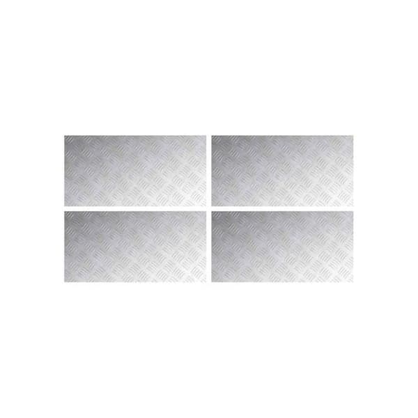 Antislip aluminiumstege - vidaXL - Silver - 80x40 cm - Rektangulär - 4-pack - Antislip