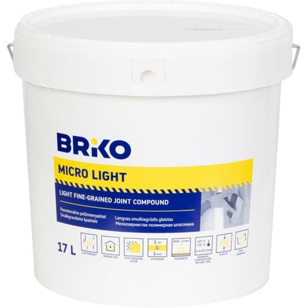 Tätning - tätningsmassa Briko MASTIC MICRO LIGHT HINK 17L