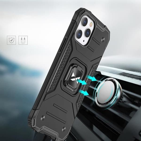 Ring Armor magnetiskt skyddsskal i silver för iPhone 14 Pro