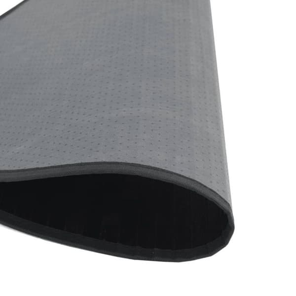 Svart rund matta 100 cm bambu