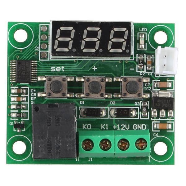 Rumstermostat - HALJIA - 1 - DC 12V -50 till +110°C - Relä 10A