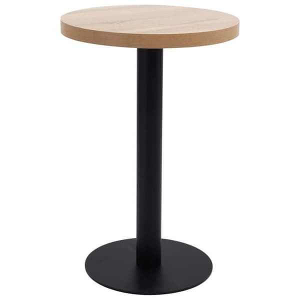 vidaXL Bistrobord Ljusbrun 50 cm MDF 286418