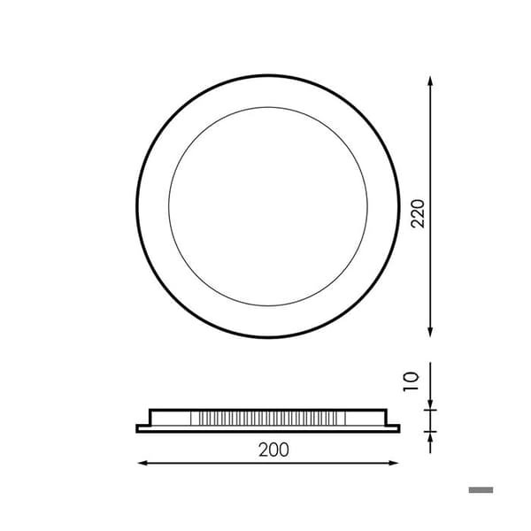 Cirkulärt LED-panel - LEDME - LM5552 - 20W - 4500K - Pack 2