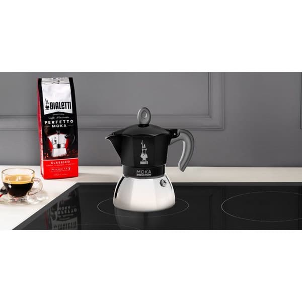 Kaffebryggare - BIALETTI - MOKA Induktions - 4 koppar - 150 ml - Svart