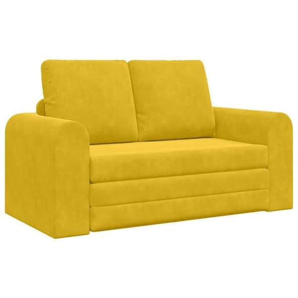 vidaXL Sängsoffa Gul 148 x 71 x 83 cm Sammet 4106689