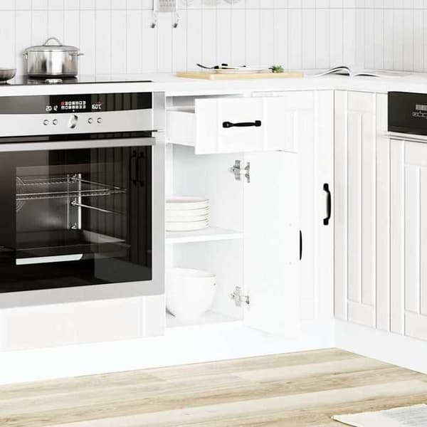 vidaXL Köksskåp Lucca vit ingenjörsträ 853697