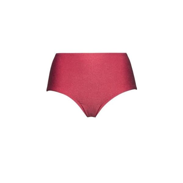 Sans Complexe — Högmidjad baddräkt Reflet Lurex återvunnen, Röd