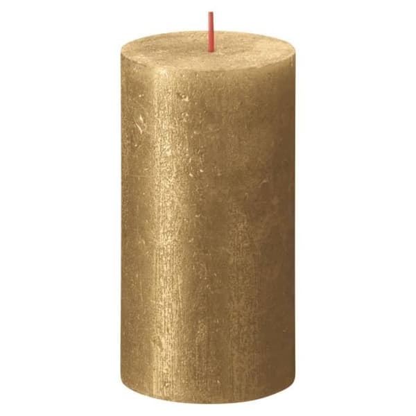 Bolsius Shimmer rustika pelarljus 4 st 130x68 mm Guld