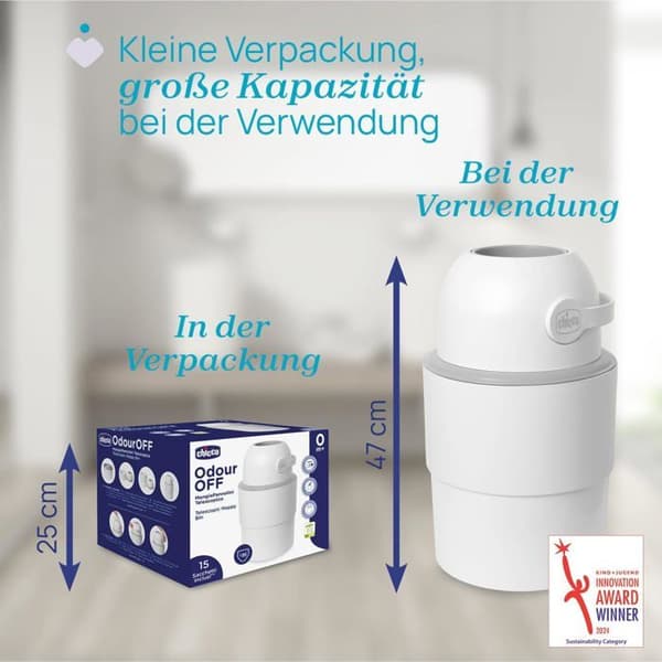 Chicco Fällbar Teleskopisk Anti-Odörs Soptimapåse
